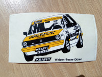 VW POLO RACING ORIGINALNA SAMOLJEPLJIVA NALJEPNICA 14x7,5 cm