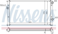 HLADNJAK VODE VW PASSAT 3 1,9 D TD 628X377X34