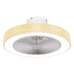 Ventilator stropni Estia HaloFlow 50cm 15wMOT/45wLED wood + dalj. 06-3