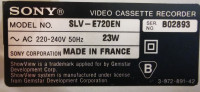 SONY SLV-E720EN, VCR-VHS