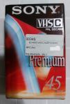 Kazeta za kameru SONY VHS-C Premium od 45 min, NOVO - DOSTAVA