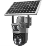 Solarna nadzorna 4G kamera sa 2 objektiva, nadzor 360°  – V380 Pro