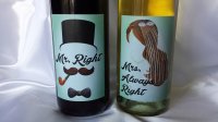 Mr. Right i Mrs. Always Right etikete za vino za vjenčanje