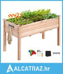 Drvena podignuta vrtna gredica za cvijeće 120 x 58 x 76 cm, cvijeće, p