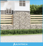 Gabionska košara s lukom 150x50x160/180 cm pocinčano željezo - NOVO