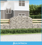 Gabionska košara s lukom 200x30x120/140 cm pocinčano željezo - NOVO