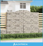 Gabionska košara s lukom 300x30x220/240 cm pocinčano željezo - NOVO