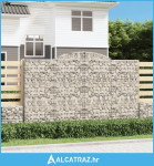 Gabionska košara s lukom 300x50x180/200 cm pocinčano željezo - NOVO
