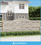 Gabionska košara s lukom 400x30x140/160 cm pocinčano željezo - NOVO