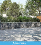 Gabionska košara s poklopcem 600x50x50 cm od pocinčanog željeza - NOVO