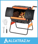 Komposter, vanjski komposter s dvostrukom komorom od 200 l, 2 klizna v