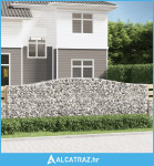 Lučne gabionske košare 10kom 400x50x120/140cm pocinčano željezo - NOVO