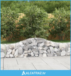 Lučne gabionske košare 12 kom 200x30x40/60 cm pocinčano željezo - NOVO