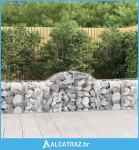 Lučne gabionske košare 15 kom 200x50x60/80 cm pocinčano željezo - NOVO