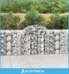 Lučne gabionske košare 15kom 200x50x100/120cm pocinčano željezo - NOVO
