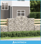 Lučne gabionske košare 15kom 200x50x120/140cm pocinčano željezo - NOVO