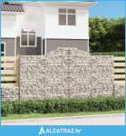 Lučne gabionske košare 15kom 300x50x160/180cm pocinčano željezo - NOVO