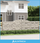 Lučne gabionske košare 2 kom 400x50x120/140cm pocinčano željezo - NOVO
