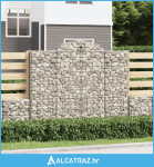 Lučne gabionske košare 3 kom 200x50x160/180cm pocinčano željezo - NOVO