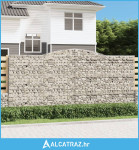 Lučne gabionske košare 5 kom 400x30x180/200cm pocinčano željezo - NOVO