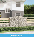 Lučne gabionske košare 6 kom 200x50x140/160cm pocinčano željezo - NOVO