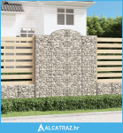 Lučne gabionske košare 8 kom 200x30x220/240cm pocinčano željezo - NOVO