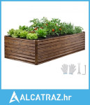 Pocinčana povišena vrtna gredica, 240 x 120 x 62 cm, Pravokutna metaln