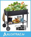 Podignuta vrtna gredica, pocinčana metalna žardinjera 107,5 x 49,5 x 8