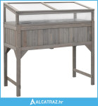 Povišena gredica sa staklenikom 110 x 54 x 120 cm od jelovine - NOVO