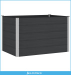 Povišena vrtna gredica Crna 150 x 100 x 91 cm - NOVO