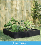 Povišena vrtna gredica crni 100x100x33,5 cm od čelika - NOVO