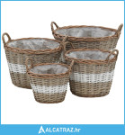 Sadilica od pruća 4 kom s PE oblogom - NOVO