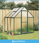 Staklenik s okvirom zeleni 169 x 169 x 195 cm aluminijski - NOVO