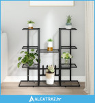 Stalak za cvijeće 94,5 x 25 x 89 cm crni željezni - NOVO