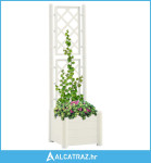 Vrtna sadilica s rešetkom 43 x 43 x 142 cm PP bijela - NOVO