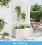 Vrtna sadilica s rešetkom bijela 80 x 36 x 140 cm PP - NOVO