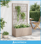 Vrtna sadilica s rešetkom svjetlosmeđa 80 x 36 x 140 cm PP - NOVO