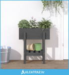 Vrtna sadilica siva 62 x 30 x 69 cm od masivne borovine - NOVO