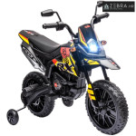 12V dječji motocikl s pomoćnim kotačima, LED svjetlima, glazbom, USB-o
