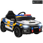 12V električni policijski automobil za djecu s daljinskim, bijeli