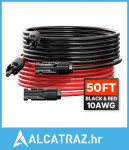 15,24 m/50 stopa produžni kabel za solarne panele, 6 mm²/10 AWG žica z