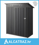 1533 x 876 x 1815 mm Metalna vrtna šupa, skladišna zgrada s vratima ko