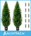 2 pakiranja 121,9 cm umjetnog cedrovog stabla za topiar, umjetna biljk