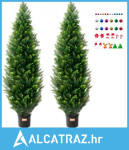 2 pakiranja 152,4 cm umjetnog cedrovog stabla za topiar, umjetna biljk