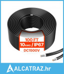 30,48 m/100 stopa produžni kabel za solarne panele, 6 mm²/10 AWG žica