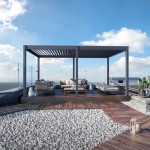 Aluminijska pergola Prime Plus 3.6x5.3m - Motor+LED