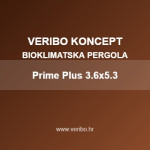 Aluminijska pergola Prime Plus 3.6x5.3m - Ručni pogon