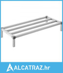 Aluminijski regal za skladištenje, 122 cm x 51 cm, podni regal za kome