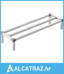 Aluminijski regal za skladištenje, 122,7 cm x 35,7 cm, podni regal za