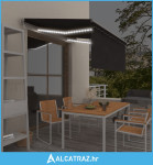 Automatska tenda s roletom i senzorom LED 3 x 2,5 m antracit - NOVO